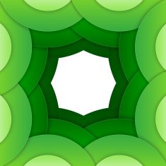 Abstract green paper circles vector background N4