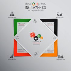 Minimal infographics design N28