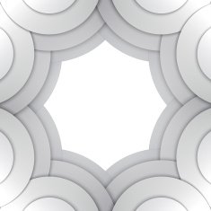 Abstract grey paper circles vector background N4