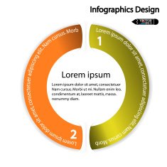 Modern circle infographics options banner N4
