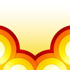 Abstract red and orange circles vector background
