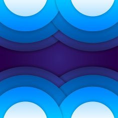 Abstract blue paper circles background N3