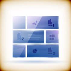 Abstract glossy infographic design
