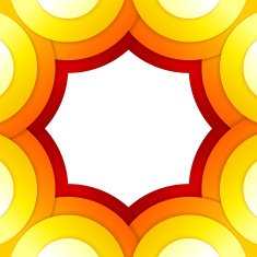 Abstract red and orange circles vector background N6