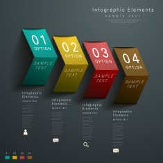 abstract 3d paper infographics N74