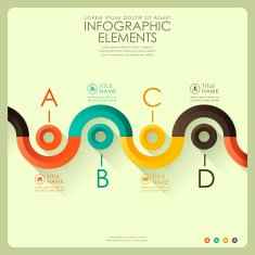 flat design abstract infographics N3