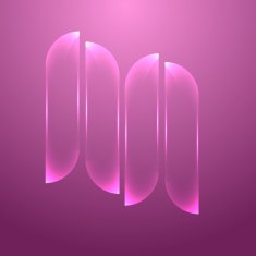 Design pink glass banners set