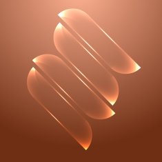 Design orange glass banners set