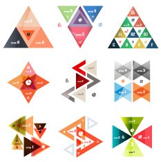 Set of abstract triangle modern templates