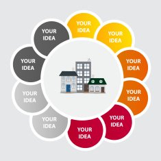 Town infographic template business concept vector illustration N8