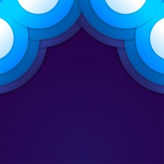 Abstract blue paper circles background N5