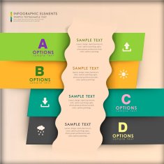 abstract 3d origami paper infographics N9