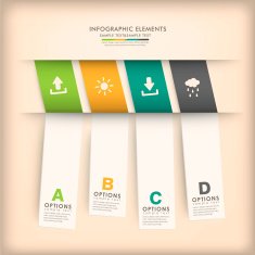 abstract 3d origami paper infographics N10