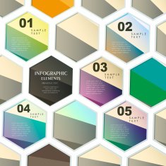 abstract hexagonal infographics N2