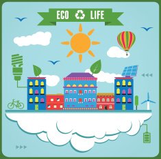 Eco Life Info Graphics Concept of ecology