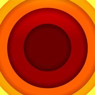 Abstract red orange and yellow paper round shapes background N2