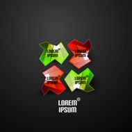 Modern abstract business infographic template N2