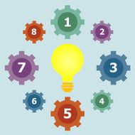 Gear elements template with bulb