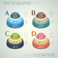 vector abstract 3d button infographics