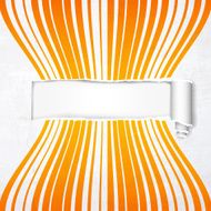 Orange stripes with white banner