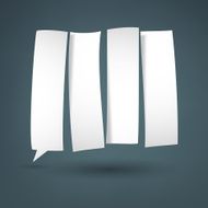Paper white separated speech bubble N3