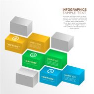 abstract 3d box infographics