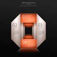 classic abstract 3d paper infographics N3