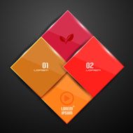 Square infographics business template N2