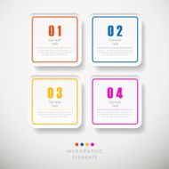 vector abstract 3d paper rounded Rrectangle infographics