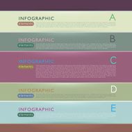 abstract 3d paper infographic elements