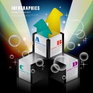 vector abstract 3d cube infographics N6