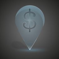 Glass icon on the map markers
