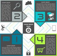 Infographics Square with Arrows Abstract Options Four Choices N2