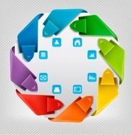 Info graphics banner with icons Modern design template