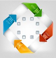 Info graphics banner with icons Modern design template N2