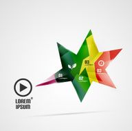 Vector modern paper infographic design