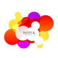 Abstract colorful clouds design