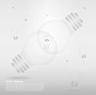 creative light bulb sign on background