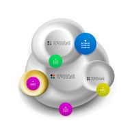 Abstract round banner background