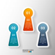 Keyhole shape Infographics template N2