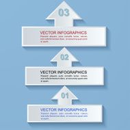 Abstract arrows up Paper infographics