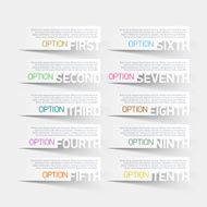 Abstract infographics options design template