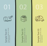 three steps business vector layout N2
