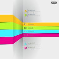 web Design template with numbered banners