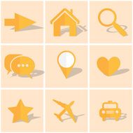 colored paper icons