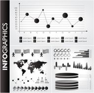 Black and white infographic set N10