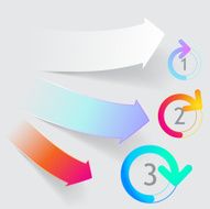 arrow origami style banner Vector illustration