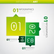 Infographics green design set