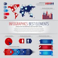 Infographics website elements design set