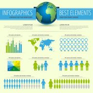 Infographics website elements design set N2